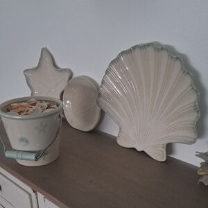 Elegant Sea Shell 4 Piece Decor Set